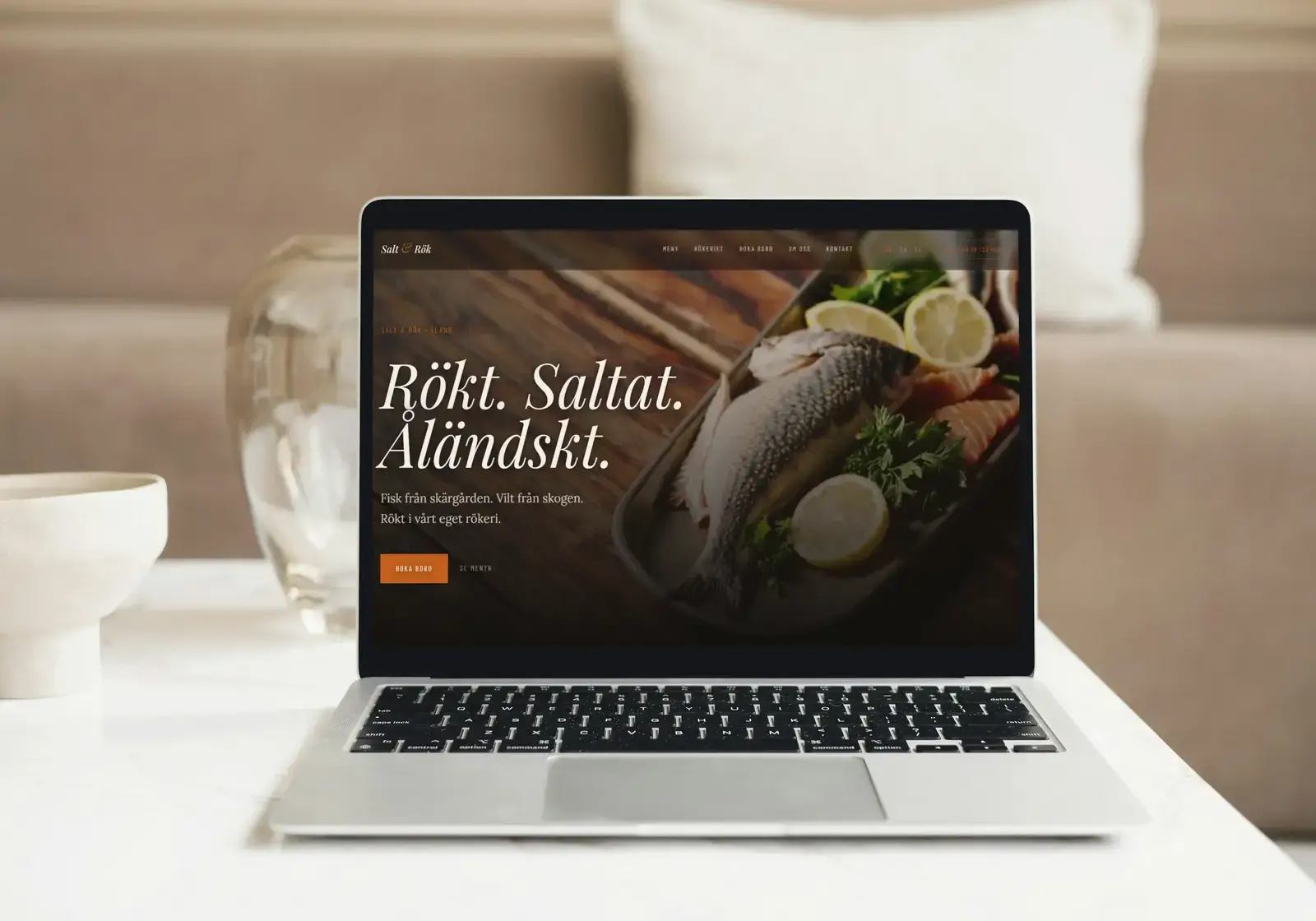 Salt & Rök – demokoncept för restaurang med rökig nordisk estetik