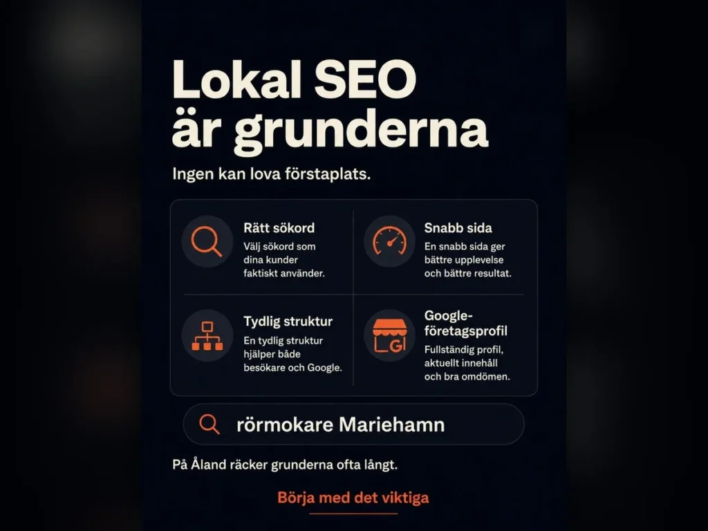 SEO för åländska företag: så syns du när någon googlar din bransch